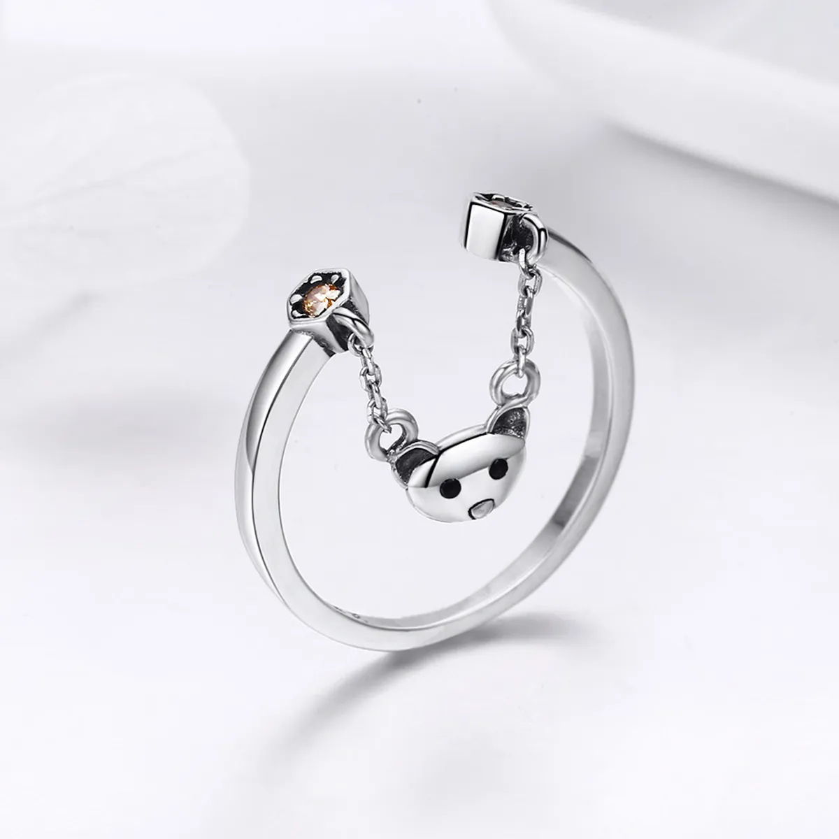 Silver Bear Story Ring - PANDORA Style - SCR307