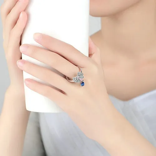 Silver Butterfly Removable Ring - PANDORA Style - SCR014