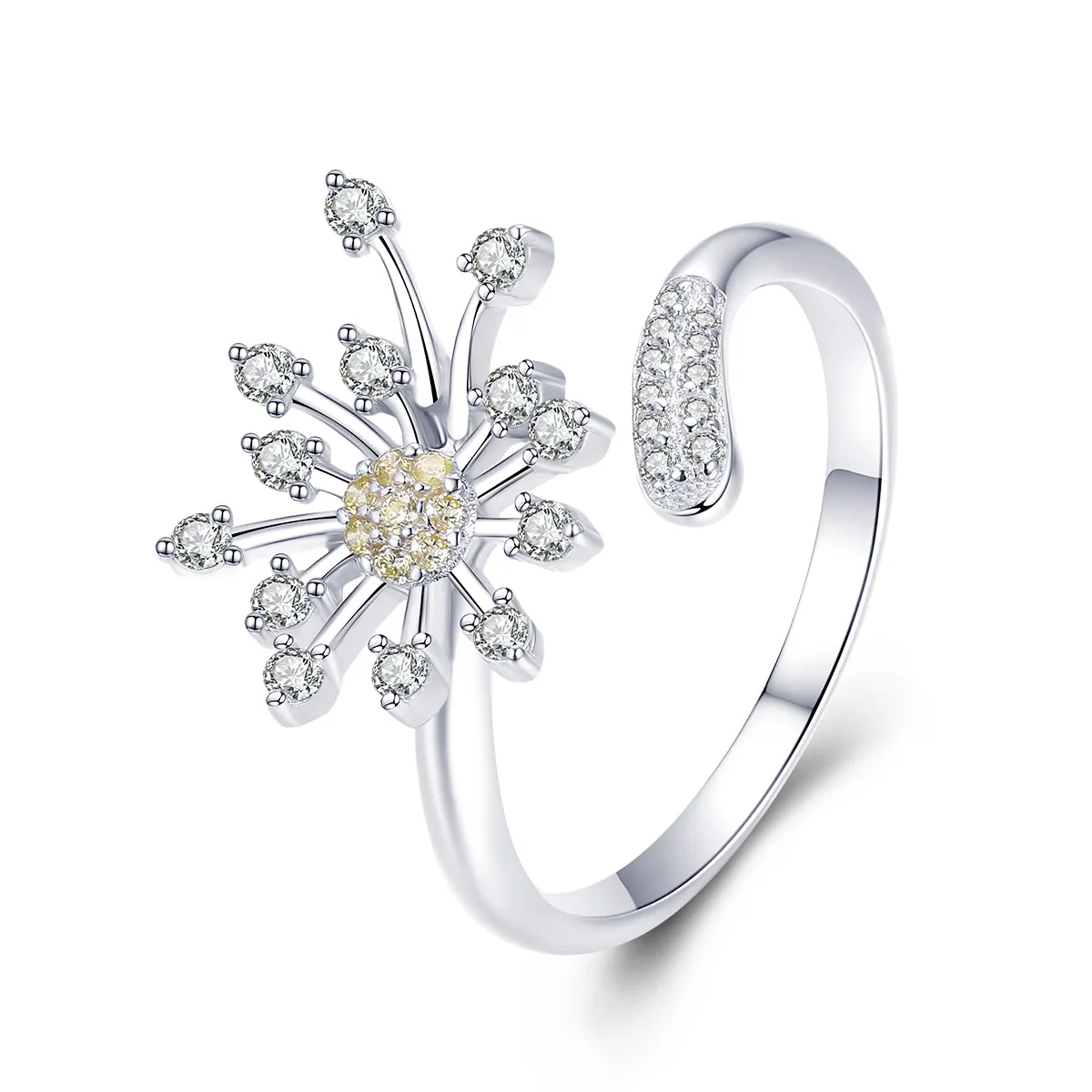 Silver Dandelion Love Ring - PANDORA Style - SCR471