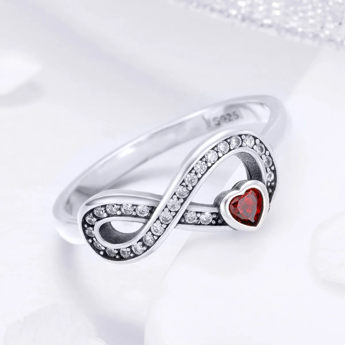 Silver Enduring Heart Ring - PANDORA Style - SCR415