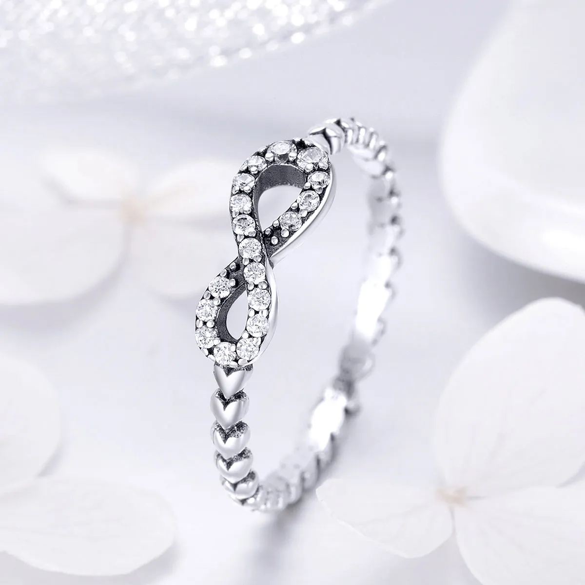 Silver Eternal Heart Ring - PANDORA Style - SCR414