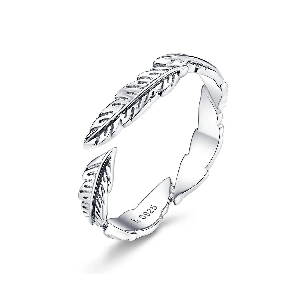 Silver Feather Ring - PANDORA Style - SCR517