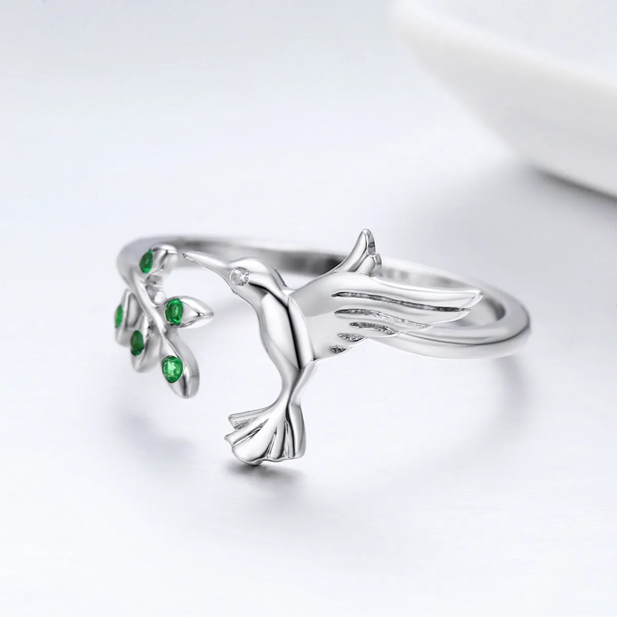 Silver Greetings From Hummingbirds Ring - PANDORA Style - SCR323