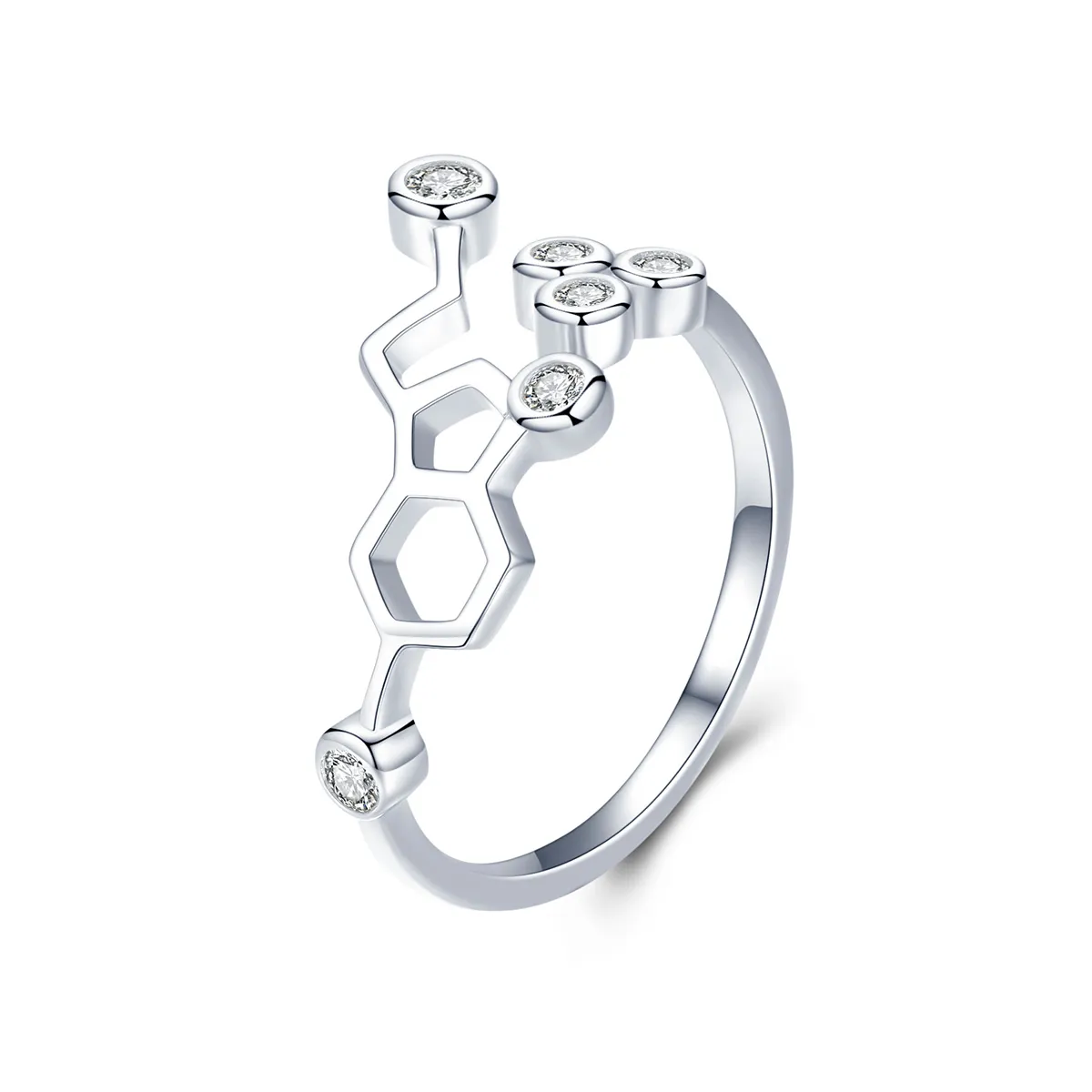 Silver Honeycomb Ring - PANDORA Style - SCR433