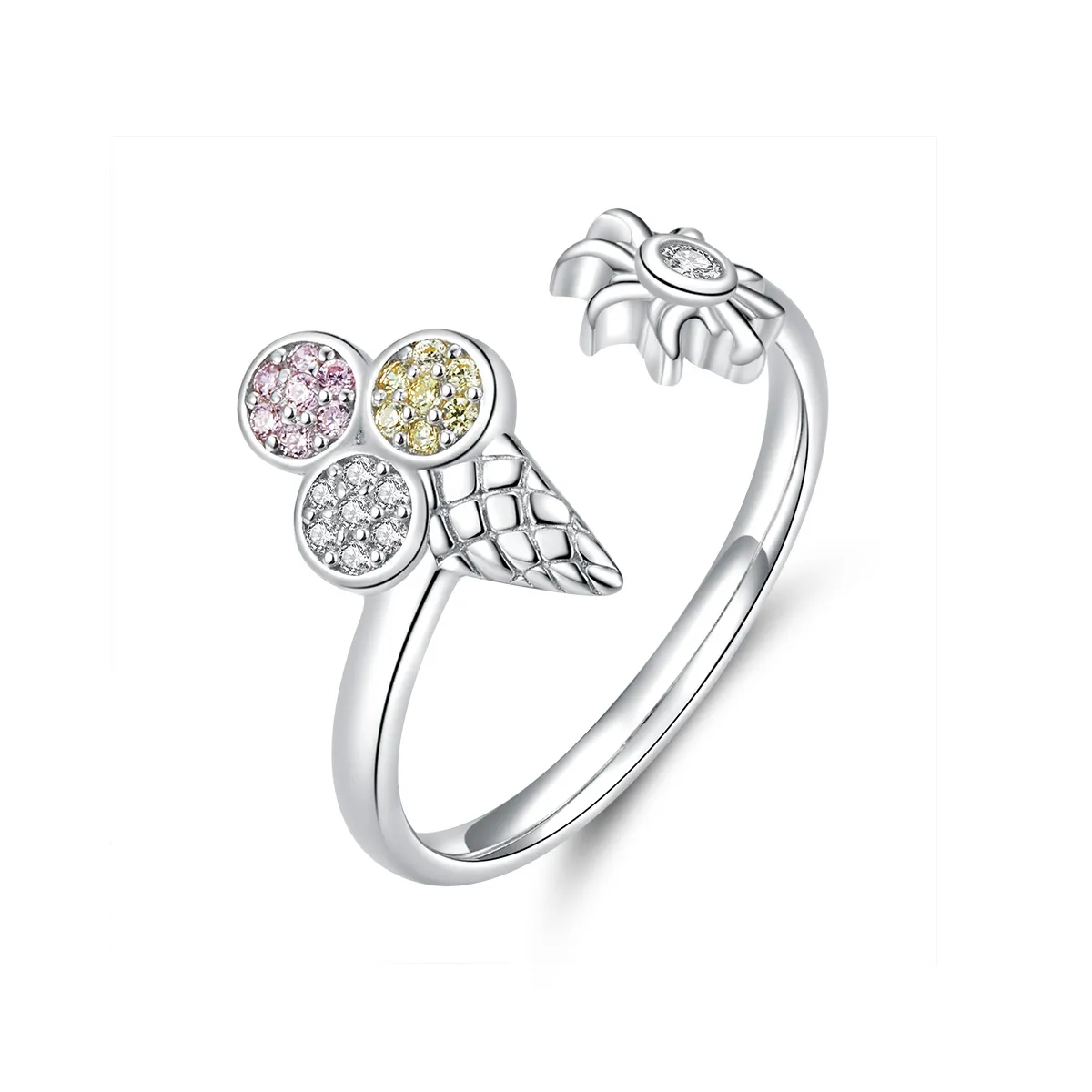 Silver Ice Cream Ring - PANDORA Style - SCR529