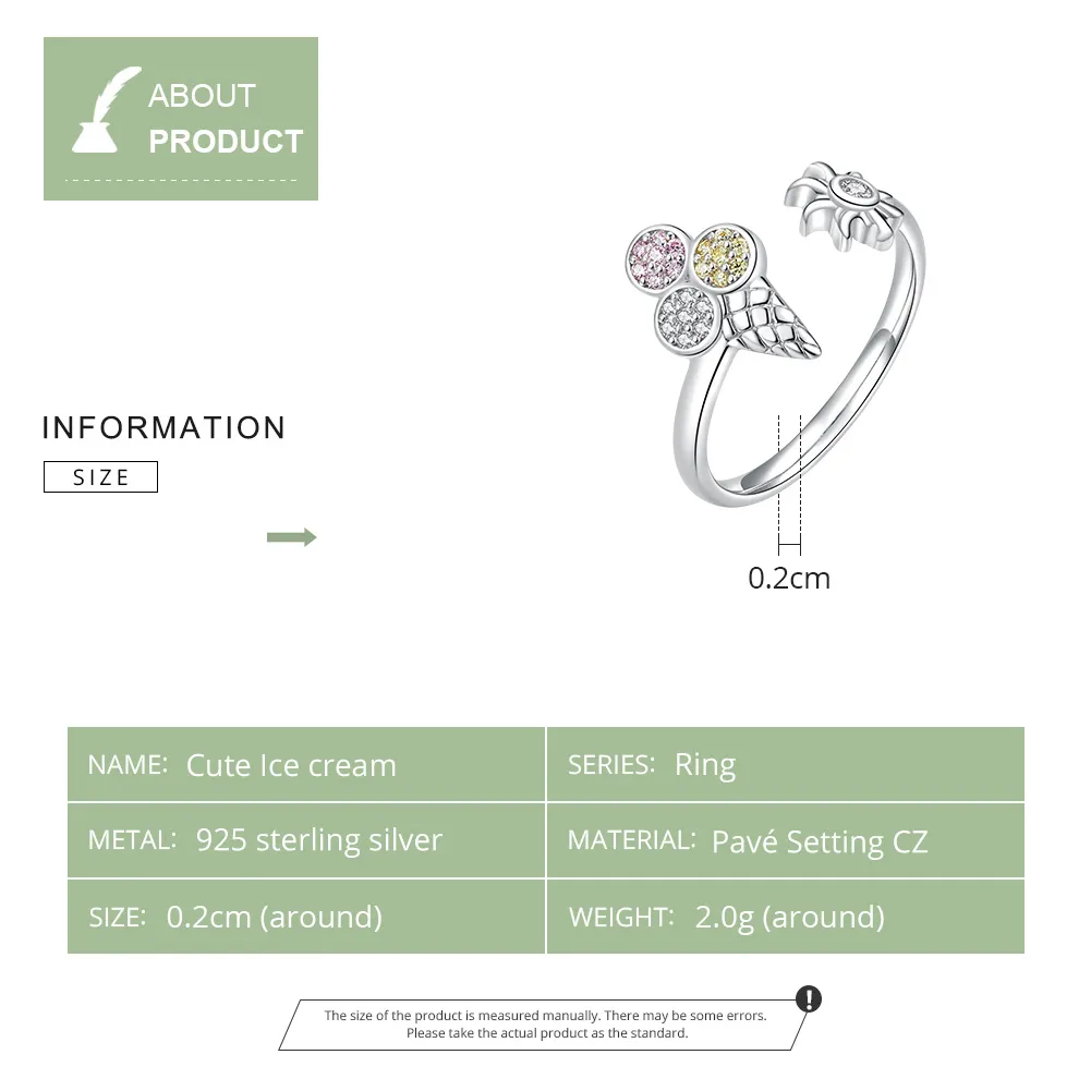 Silver Ice Cream Ring - PANDORA Style - SCR529