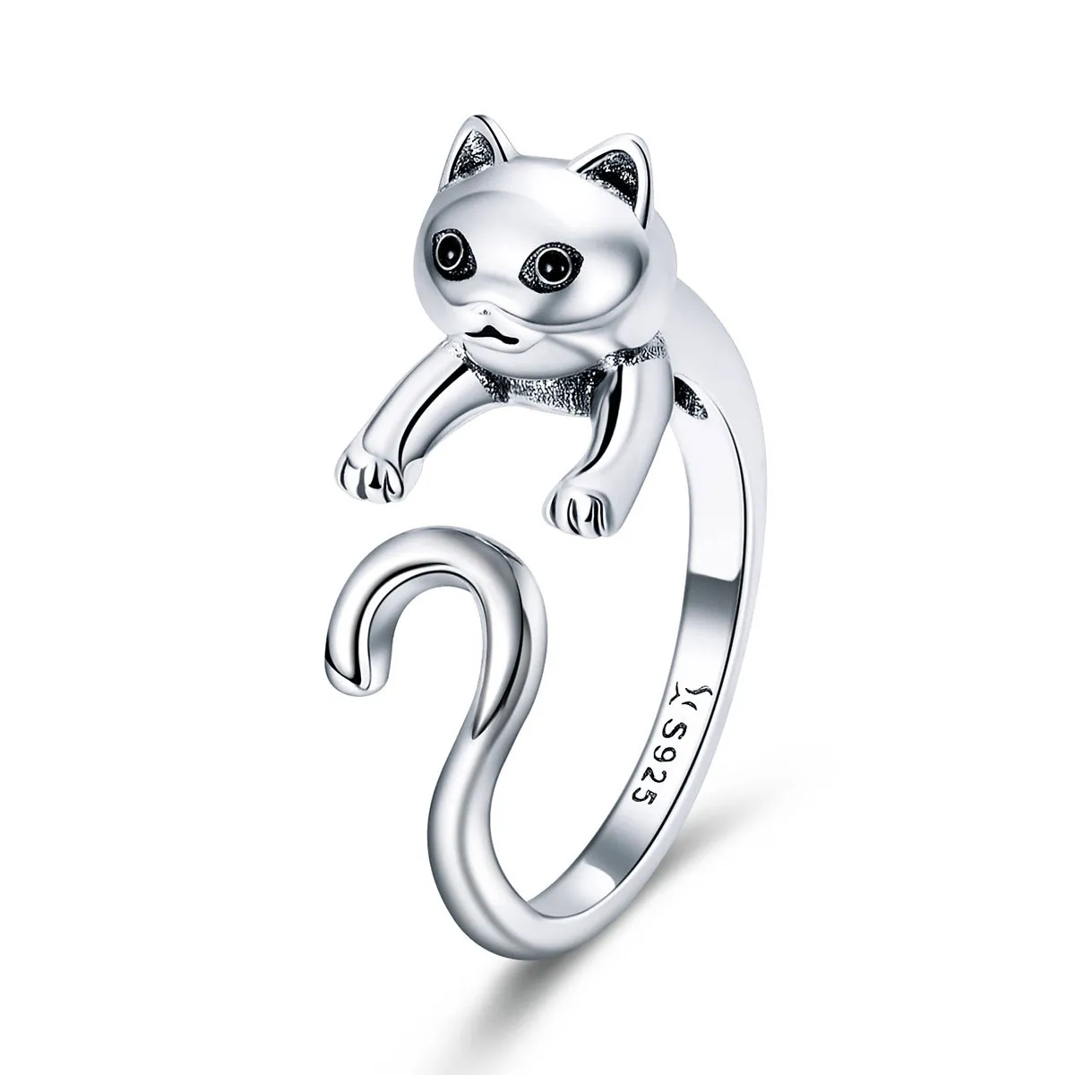 Silver Naughty Cat Ring - PANDORA Style - SCR409