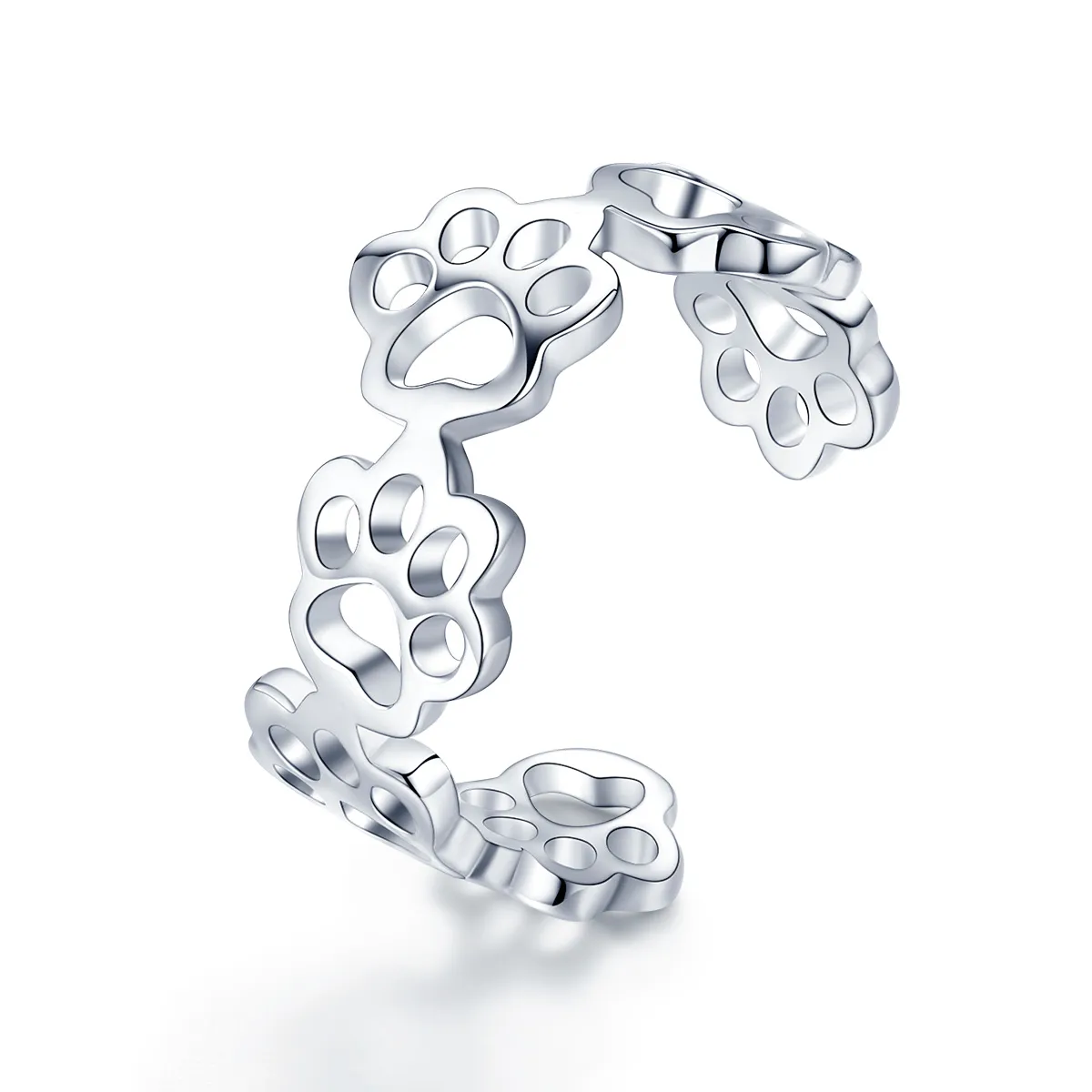 Silver Paw Trail Ring - PANDORA Style - SCR424