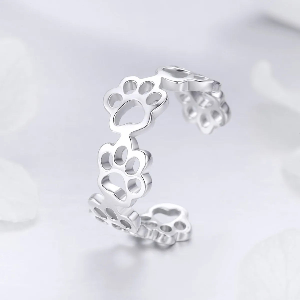 Silver Paw Trail Ring - PANDORA Style - SCR424