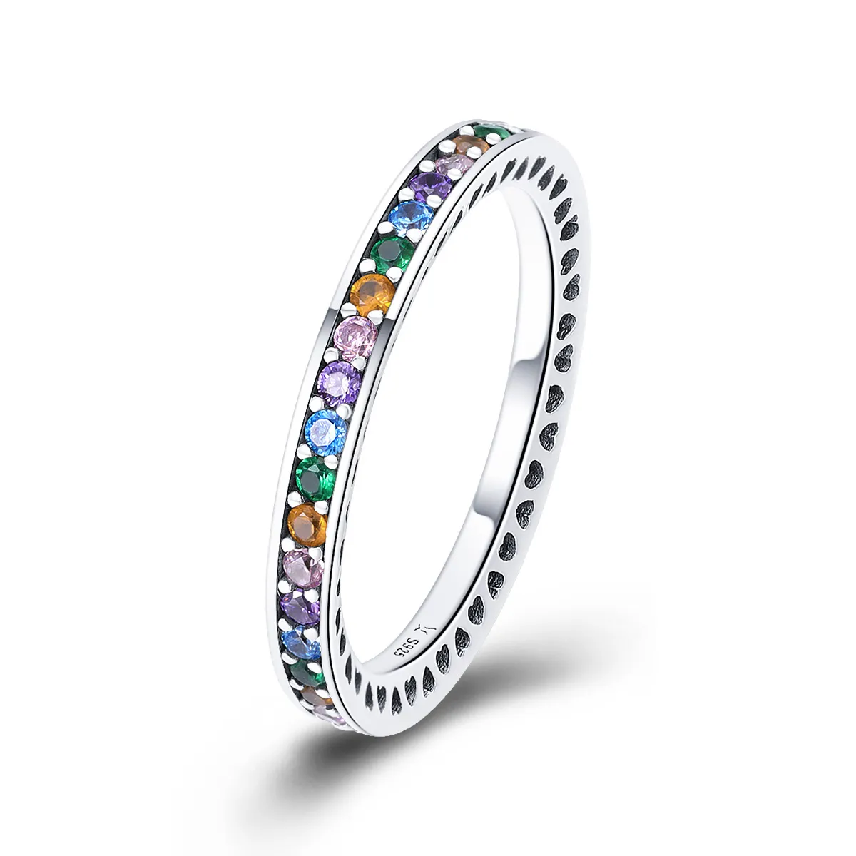 Silver Rainbow Ring - PANDORA Style - SCR392