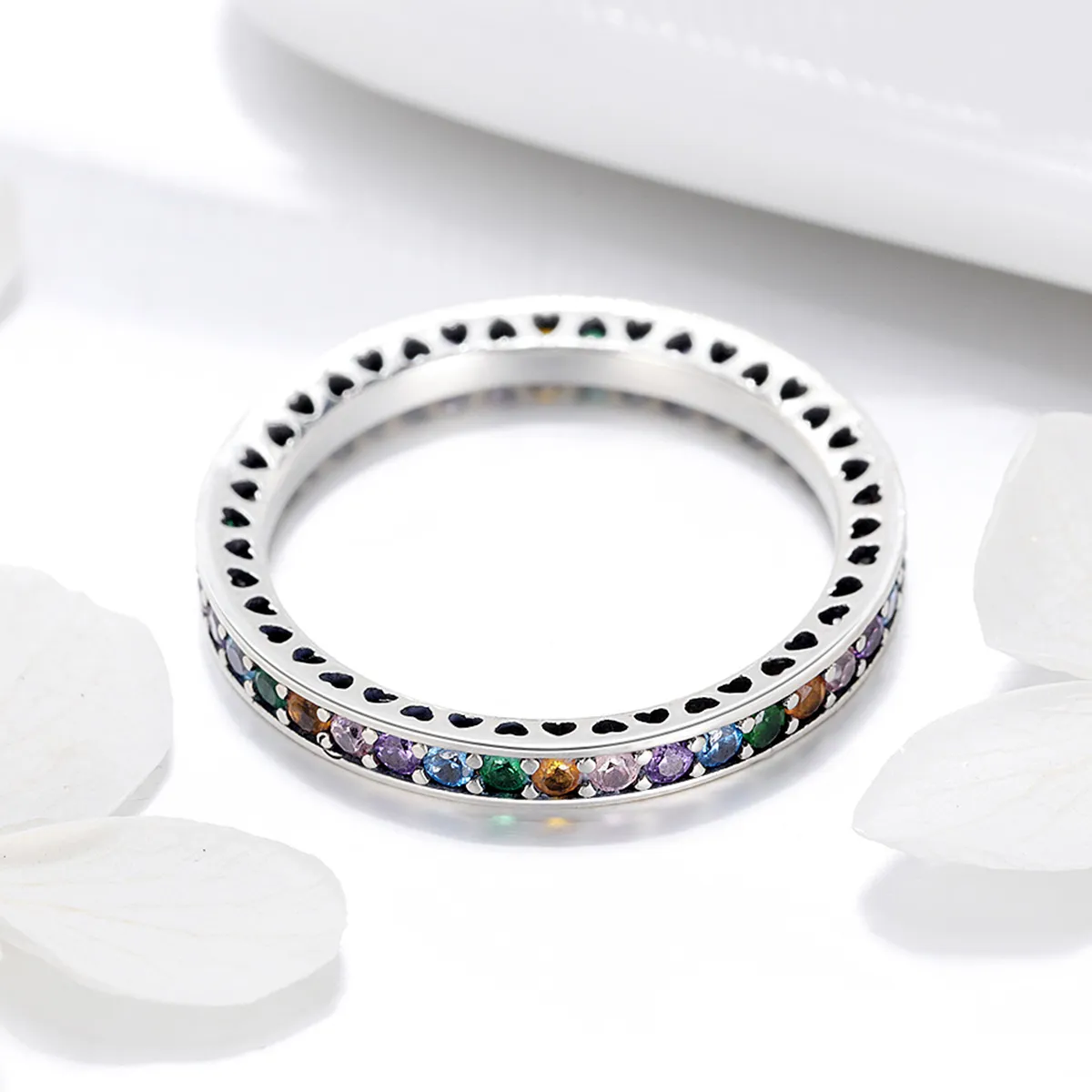 Silver Rainbow Ring - PANDORA Style - SCR392