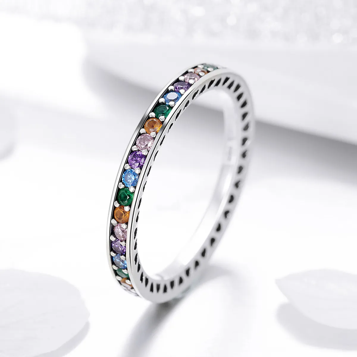 Silver Rainbow Ring - PANDORA Style - SCR392