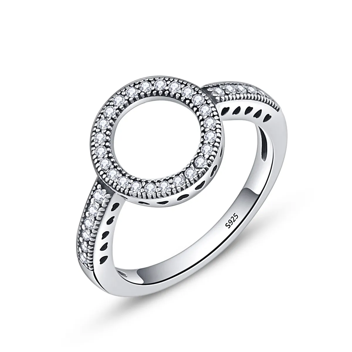 Silver Ring of Halo Ring - PANDORA Style - SCR041