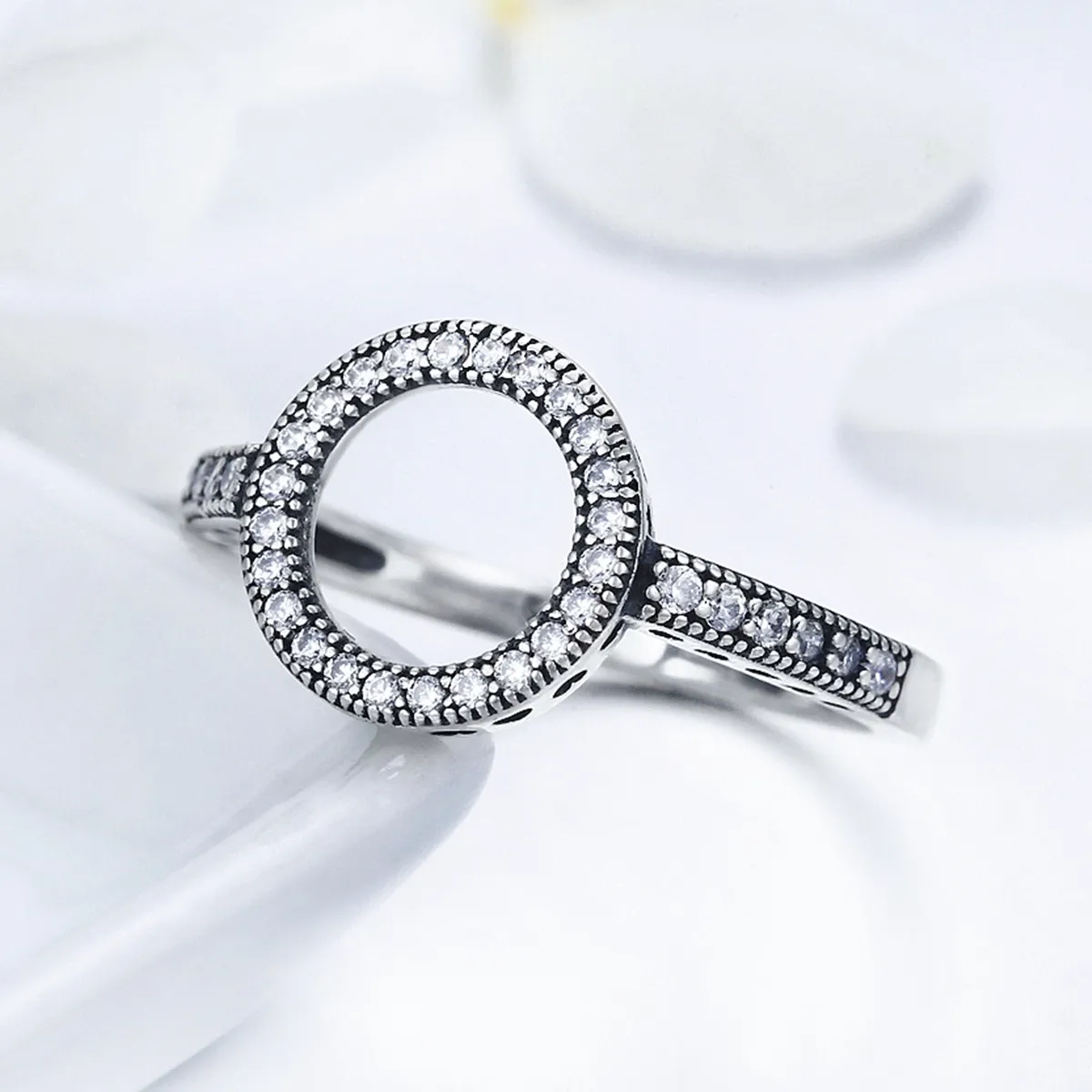 Silver Ring of Halo Ring - PANDORA Style - SCR041