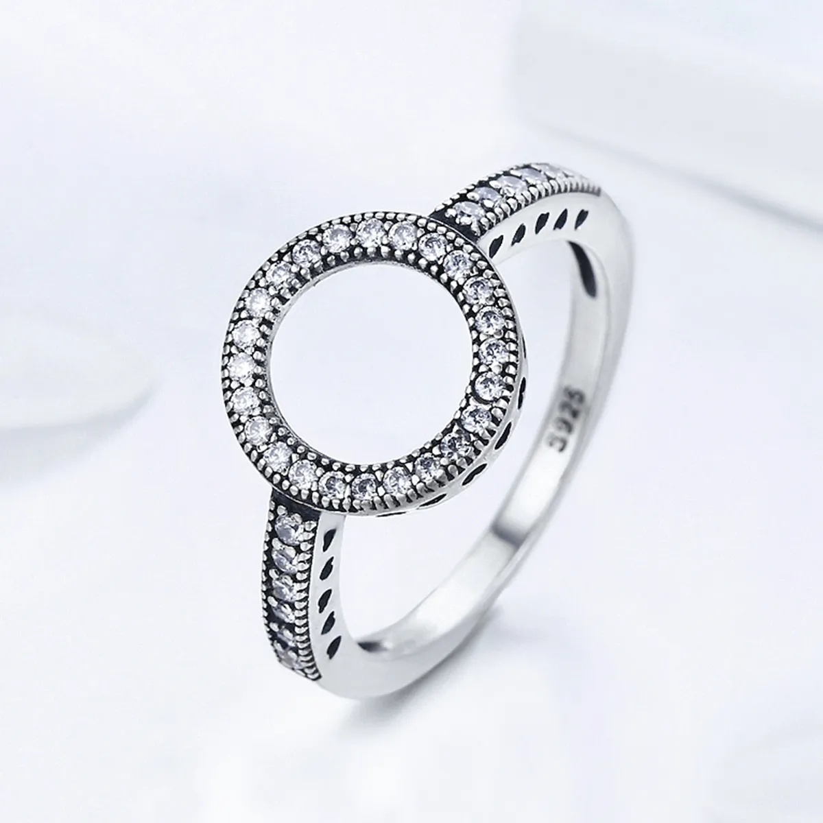 Silver Ring of Halo Ring - PANDORA Style - SCR041