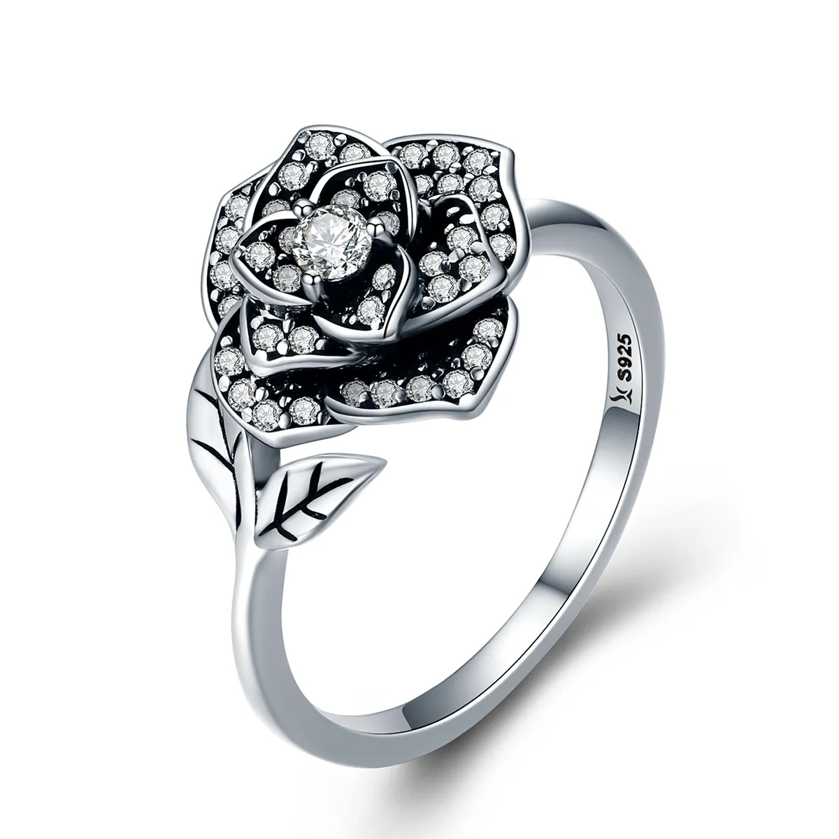 Silver Rose Love Ring - PANDORA Style - SCR382