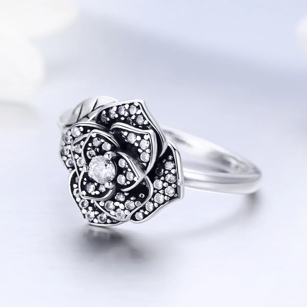 Silver Rose Love Ring - PANDORA Style - SCR382