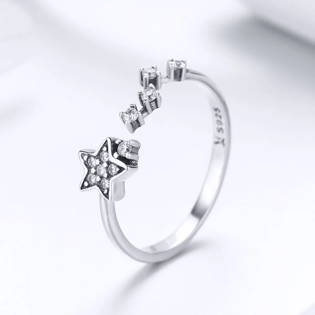 Silver Secret of Stars Ring - PANDORA Style - SCR440