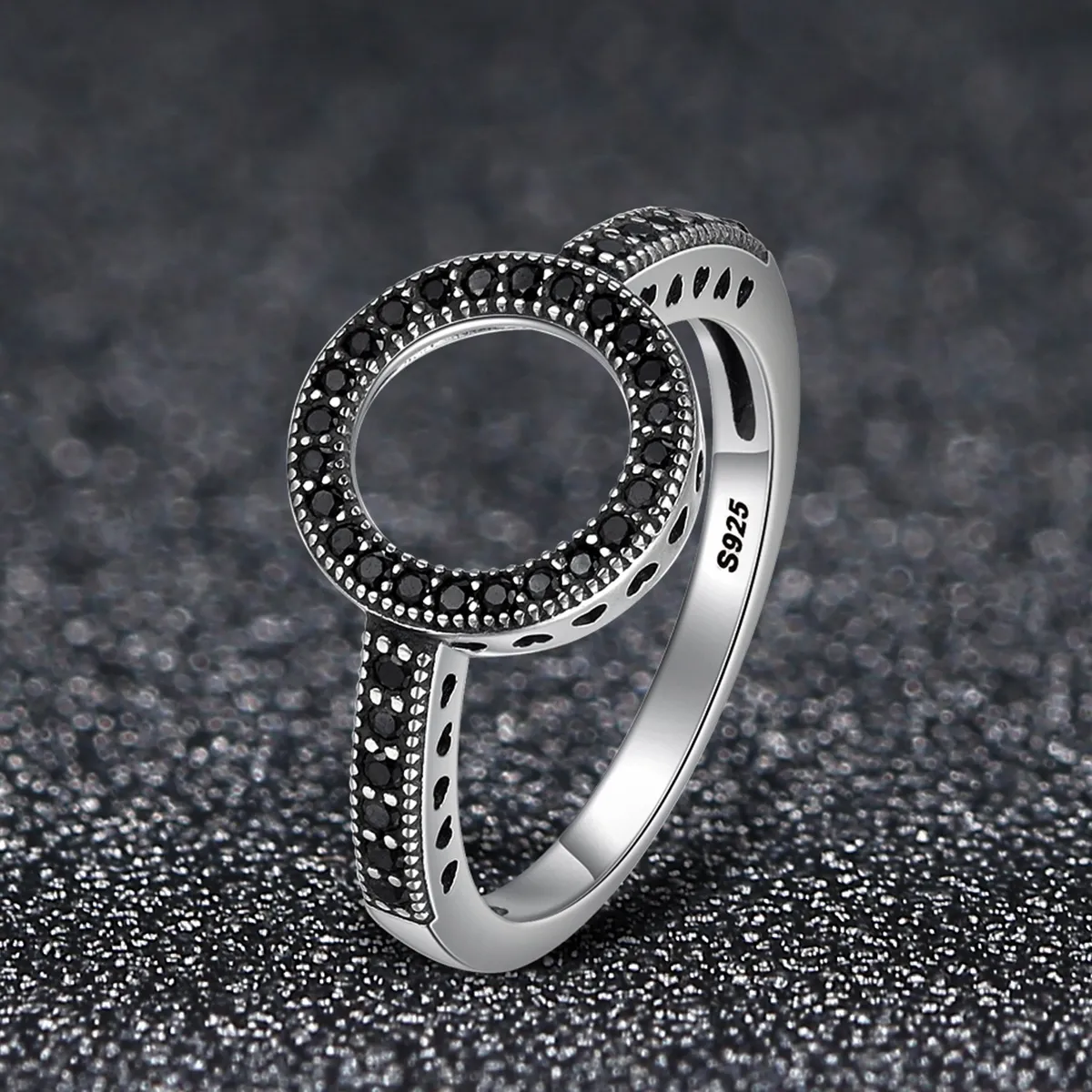 Silver Sparkling Halo Ring - PANDORA Style - SCR112