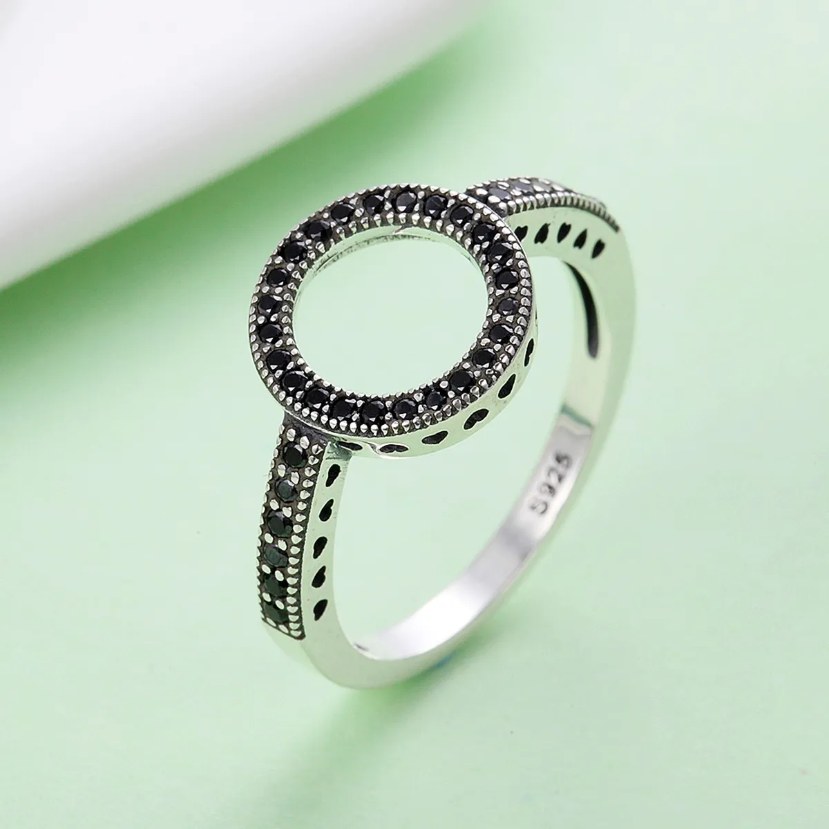 Silver Sparkling Halo Ring - PANDORA Style - SCR112