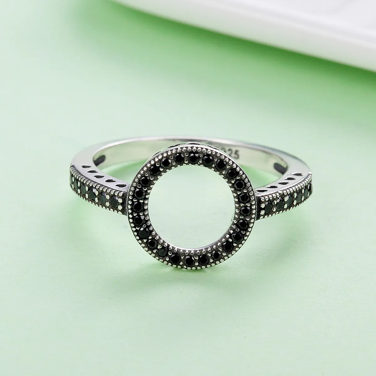 Silver Sparkling Halo Ring - PANDORA Style - SCR112