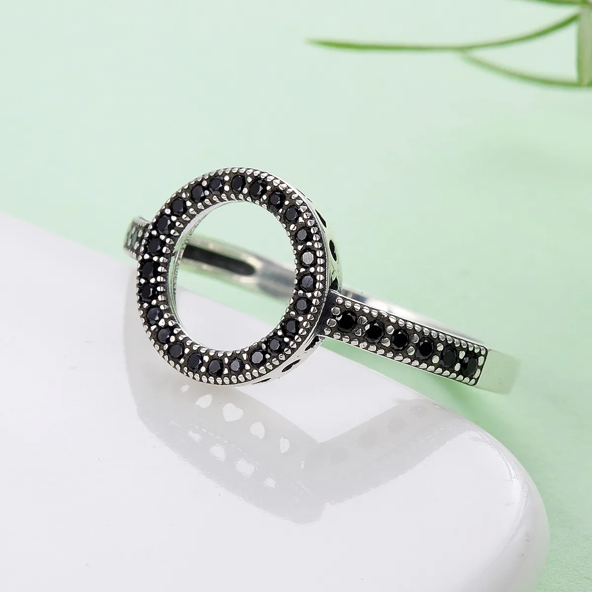 Silver Sparkling Halo Ring - PANDORA Style - SCR112