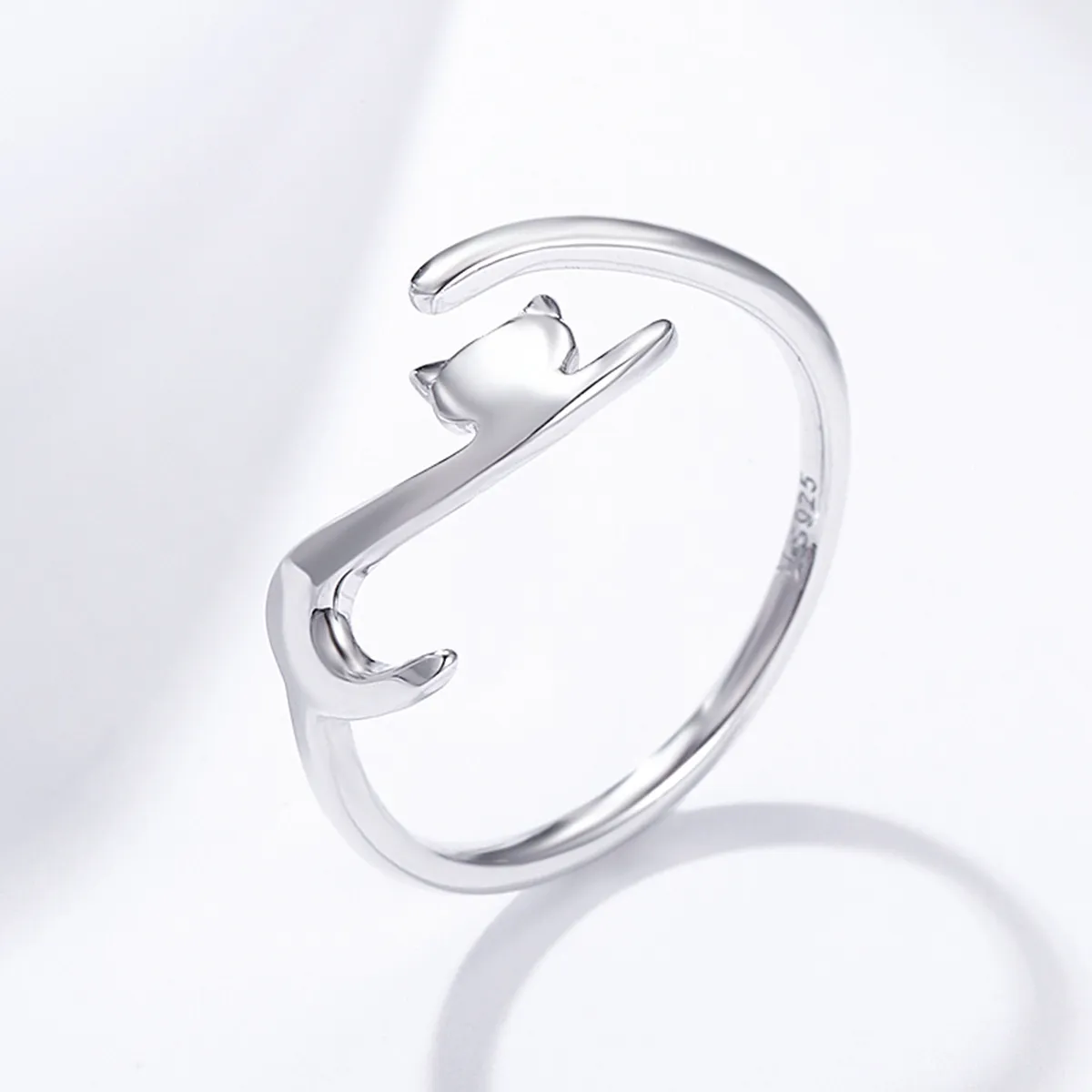 Silver Sticky Cat Ring - PANDORA Style - SCR220