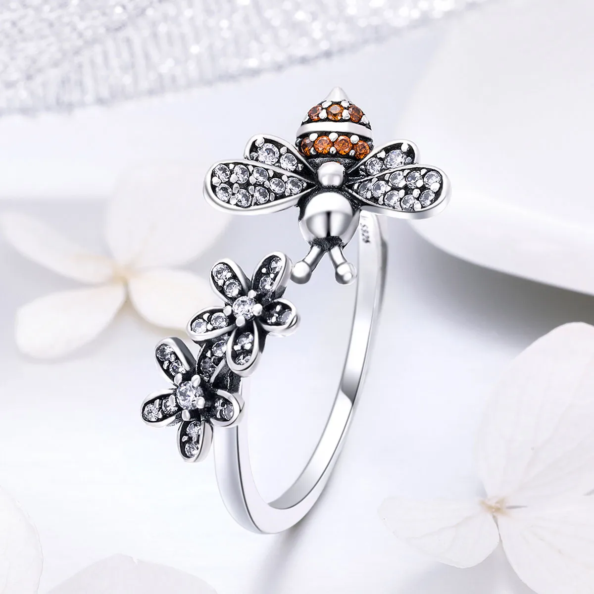 Silver Story of The Bee Ring - PANDORA Style - SCR422