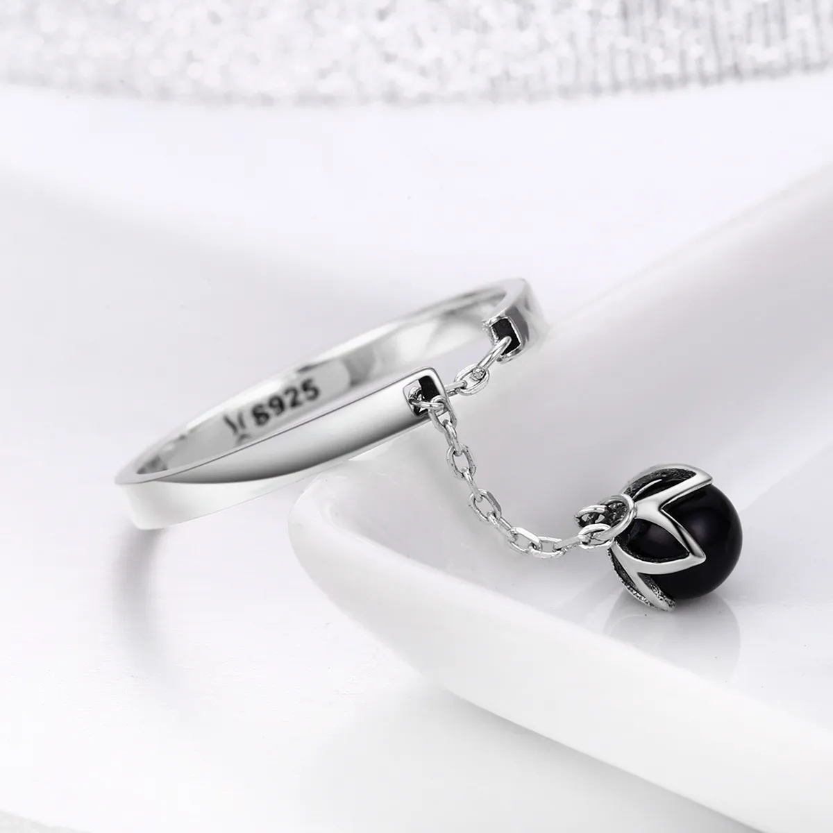 Silver Tears of Flowers Ring - PANDORA Style - SCR314