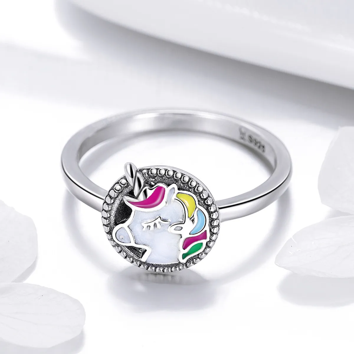 Silver Unicorn Memory Ring - PANDORA Style - SCR388